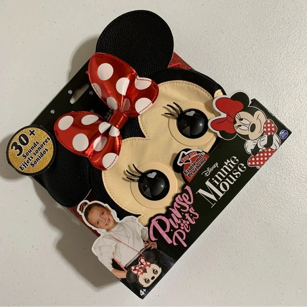 Purse Pets Disney Minnie Mouse 30+ Sounds Pet Toy & Crossbody Bag-NWT